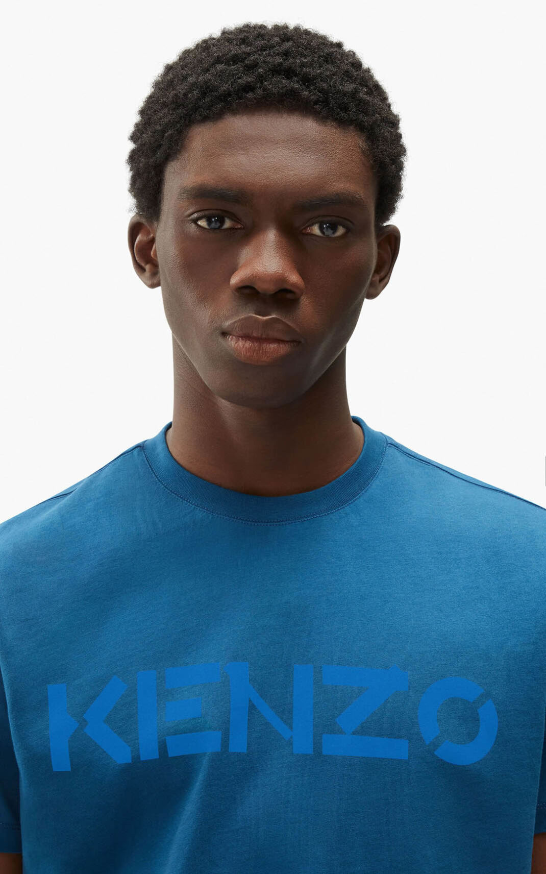 Camisetas Kenzo Logo Hombre Azules NSW864572